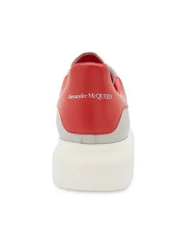 Alexander McQueen Men's Oversized Colorblocked Leather Low-Top Sneakers - Grey Flame - Size 12 | Thumbnail 5
