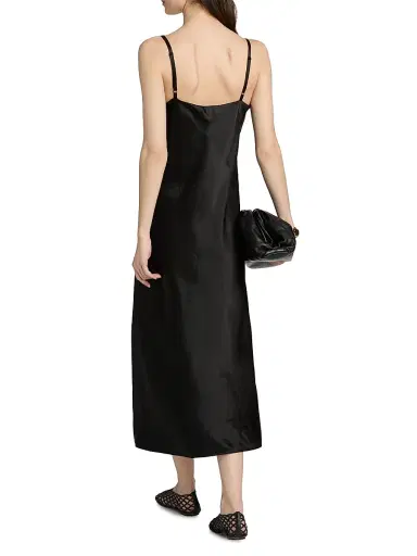 Vince Women's Satin V-Neck Slip Midi-Dress | Thumbnail 5