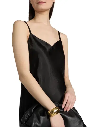 Vince Women's Satin V-Neck Slip Midi-Dress | Thumbnail 6