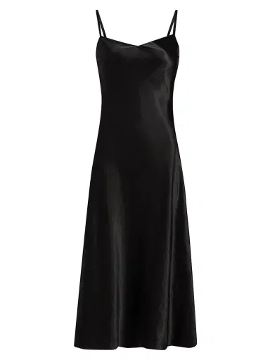 Vince Women's Satin V-Neck Slip Midi-Dress | Thumbnail 1