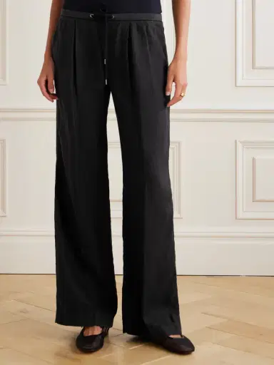 James Perse Pleated Linen Wide-leg Pants | Thumbnail 3 James Perse Pleated Linen Wide-leg Pants | Thumbnail 3