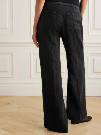 James Perse Pleated Linen Wide-leg Pants | Thumbnail 4 James Perse Pleated Linen Wide-leg Pants | Thumbnail 4
