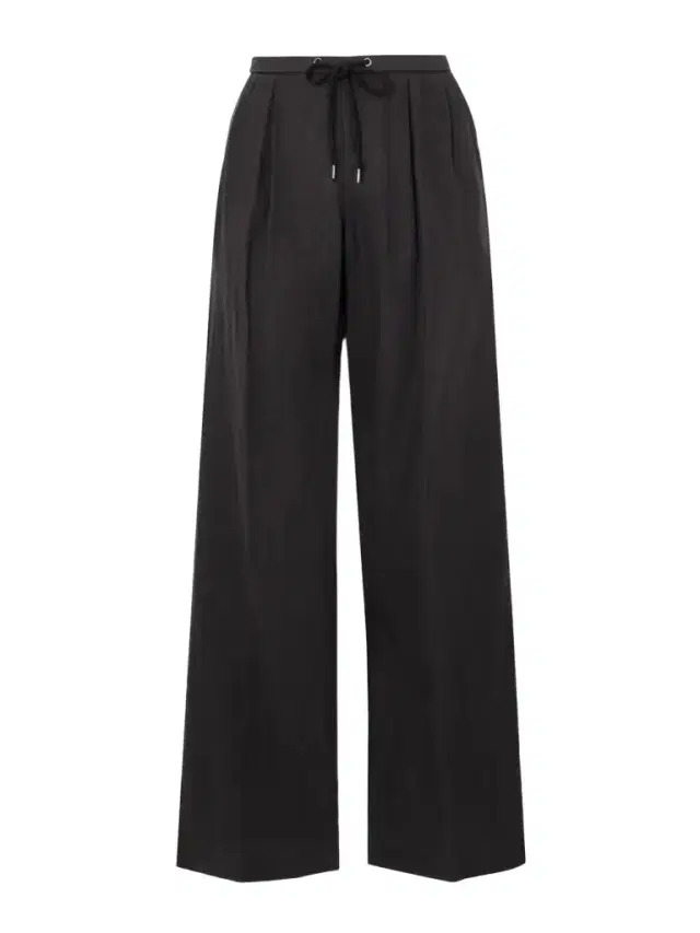 James Perse Pleated Linen Wide-leg Pants