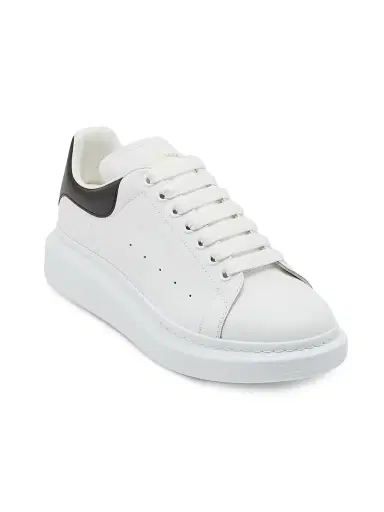 Alexander McQueen Men's Oversized Leather Platform Sneakers - White Black - Size 15.5 | Thumbnail 2 Alexander McQueen Men's Oversized Leather Platform Sneakers - White Black - Size 15.5 | Thumbnail 2