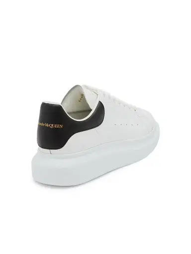 Alexander McQueen Men's Oversized Leather Platform Sneakers - White Black - Size 15.5 | Thumbnail 3 Alexander McQueen Men's Oversized Leather Platform Sneakers - White Black - Size 15.5 | Thumbnail 3