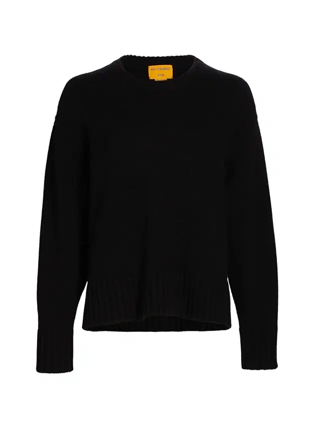 Women's Cozy Crew Cashmere Sweater - Black