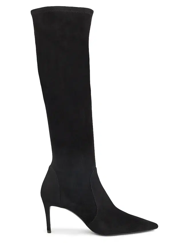 Stuart Weitzman Women's Stuart Power 75 75MM Suede Boots - Black