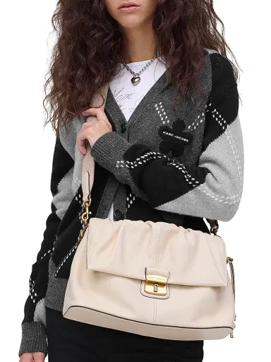 Marc Jacobs Women's The Cristina Messenger Leather Shoulder Bag - Ivory | Thumbnail 2