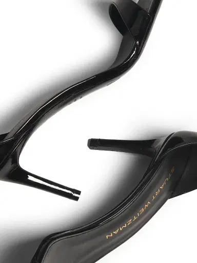 Stuart Weitzman Women's Nudist II 75MM Patent Leather Sandals - Black - Size 9.5 | Thumbnail 6 Stuart Weitzman Women's Nudist II 75MM Patent Leather Sandals - Black - Size 9.5 | Thumbnail 6