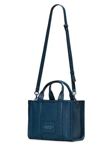 Marc Jacobs Women's The Leather Small Tote Bag - Blue Sea | Thumbnail 5 Marc Jacobs Women's The Leather Small Tote Bag - Blue Sea | Thumbnail 5