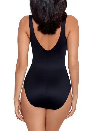 Miraclesuit Swim Women's Avra Twisted One-Piece Swimsuit - Black - Size 6 | Thumbnail 4