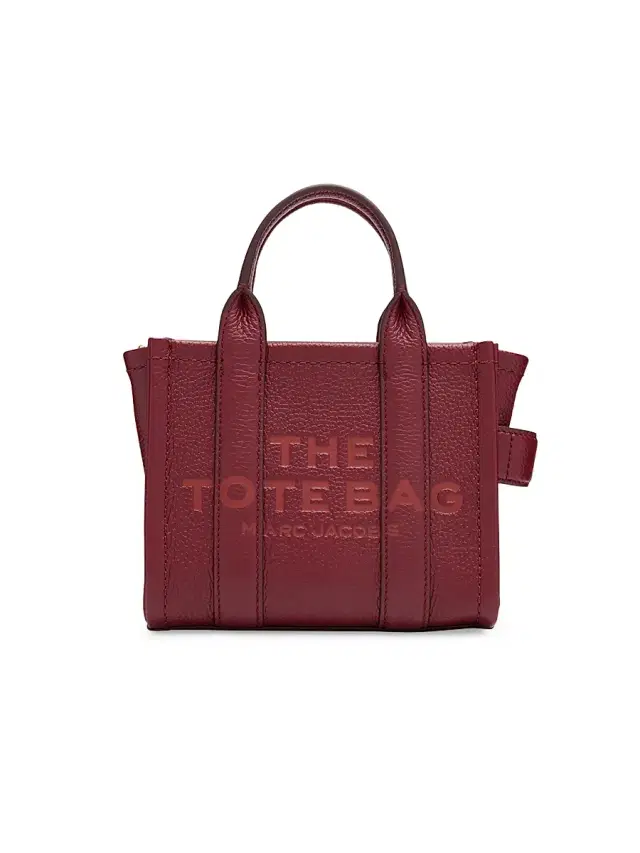 Marc Jacobs Women's The Leather Crossbody Tote Bag - Cherry