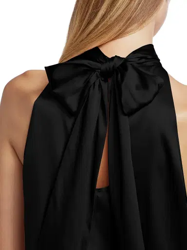 Ramy Brook Women's Lori Silk Halter Top - Black - Size XL | Thumbnail 6 Ramy Brook Women's Lori Silk Halter Top - Black - Size XL | Thumbnail 6