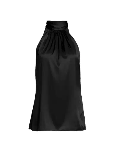 Ramy Brook Women's Lori Silk Halter Top - Black - Size XL | Thumbnail 1 Ramy Brook Women's Lori Silk Halter Top - Black - Size XL | Thumbnail 1