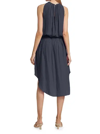 Ramy Brook Women's Audrey Blouson Midi-Dress - Navy - Size XL | Thumbnail 5