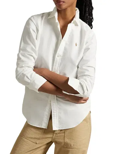 Polo Ralph Lauren Women's Slim-Fit Cotton Oxford Shirt | Thumbnail 5 Polo Ralph Lauren Women's Slim-Fit Cotton Oxford Shirt | Thumbnail 5