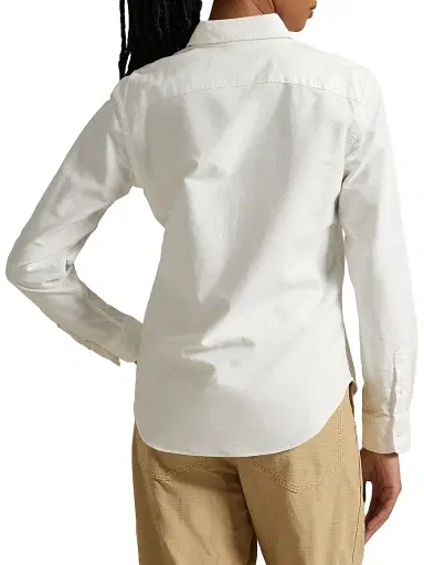 Polo Ralph Lauren Women's Slim-Fit Cotton Oxford Shirt | Thumbnail 6 Polo Ralph Lauren Women's Slim-Fit Cotton Oxford Shirt | Thumbnail 6