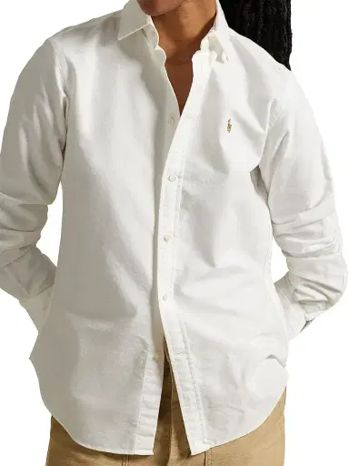 Polo Ralph Lauren Women's Slim-Fit Cotton Oxford Shirt | Thumbnail 7 Polo Ralph Lauren Women's Slim-Fit Cotton Oxford Shirt | Thumbnail 7