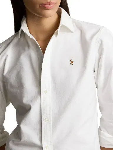 Polo Ralph Lauren Women's Slim-Fit Cotton Oxford Shirt | Thumbnail 8 Polo Ralph Lauren Women's Slim-Fit Cotton Oxford Shirt | Thumbnail 8