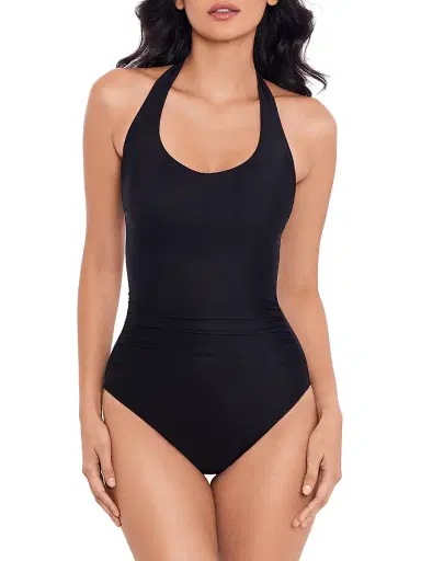 Miraclesuit Swim Women's Rock Solid Utopia Halter One-Piece Swimsuit - Black - Size 16 | Thumbnail 2 Miraclesuit Swim Women's Rock Solid Utopia Halter One-Piece Swimsuit - Black - Size 16 | Thumbnail 2