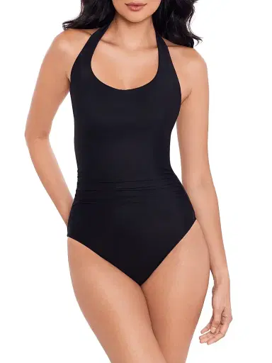Miraclesuit Swim Women's Rock Solid Utopia Halter One-Piece Swimsuit - Black - Size 16 | Thumbnail 3 Miraclesuit Swim Women's Rock Solid Utopia Halter One-Piece Swimsuit - Black - Size 16 | Thumbnail 3