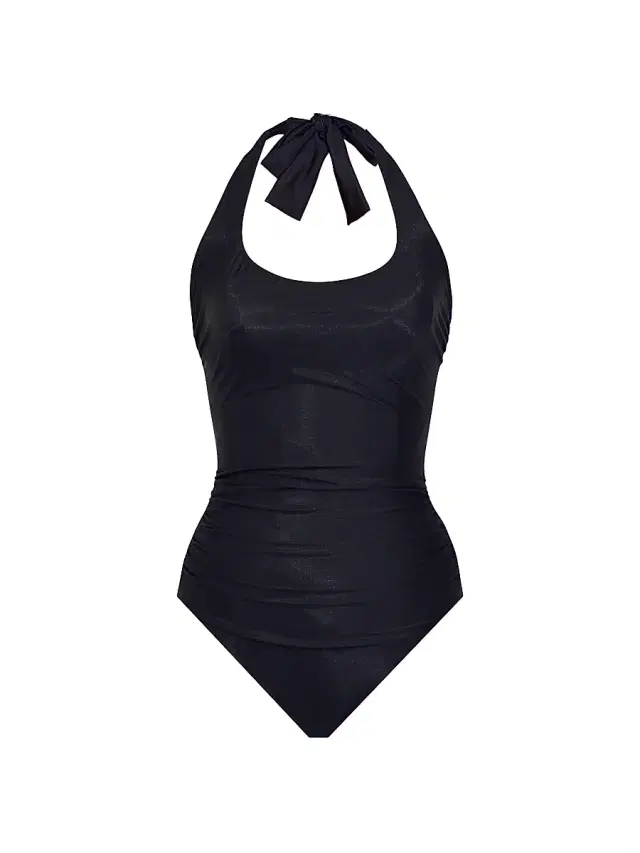 Miraclesuit Swim Women's Rock Solid Utopia Halter One-Piece Swimsuit - Black