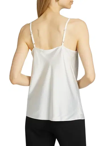 Elie Tahari Women's Katrina Satin Camisole - Sky White | Thumbnail 5 Elie Tahari Women's Katrina Satin Camisole - Sky White | Thumbnail 5