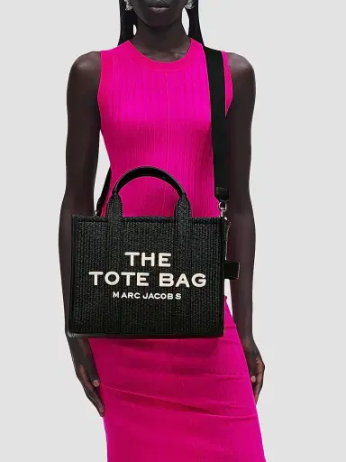 Marc Jacobs Women's The Woven Medium Tote Bag - Black | Thumbnail 2 Marc Jacobs Women's The Woven Medium Tote Bag - Black | Thumbnail 2