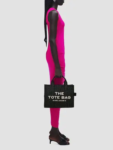Marc Jacobs Women's The Woven Medium Tote Bag - Black | Thumbnail 3 Marc Jacobs Women's The Woven Medium Tote Bag - Black | Thumbnail 3