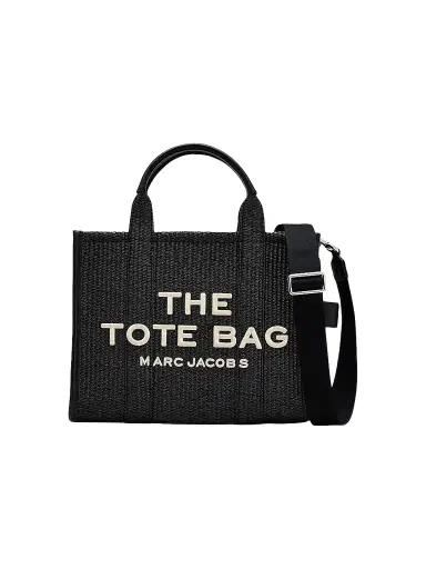 Marc Jacobs Women's The Woven Medium Tote Bag - Black | Thumbnail 1 Marc Jacobs Women's The Woven Medium Tote Bag - Black | Thumbnail 1