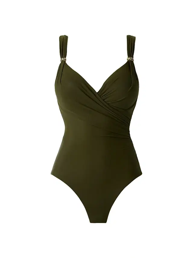 Miraclesuit Swim Women's Razzle Dazzle Siren One-Piece Swimsuit - Nori