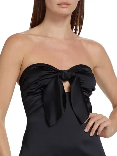 Ramy Brook Women's Orion Bow Minidress - Black - Size 16 | Thumbnail 6