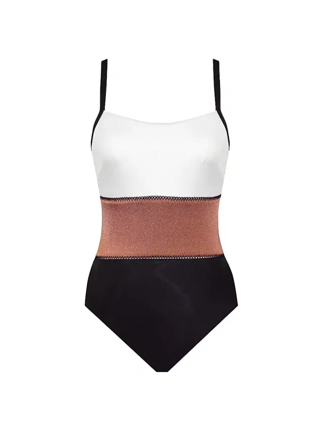 Miraclesuit Swim Women's Spectra Trifecta Colorblocked One-Piece Swimsuit - Bronze - Size 16