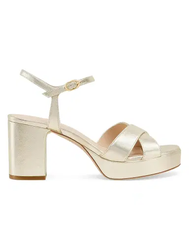 Stuart Weitzman Women's Dayna 80MM Leather Platform Sandals | Thumbnail 1 Stuart Weitzman Women's Dayna 80MM Leather Platform Sandals | Thumbnail 1