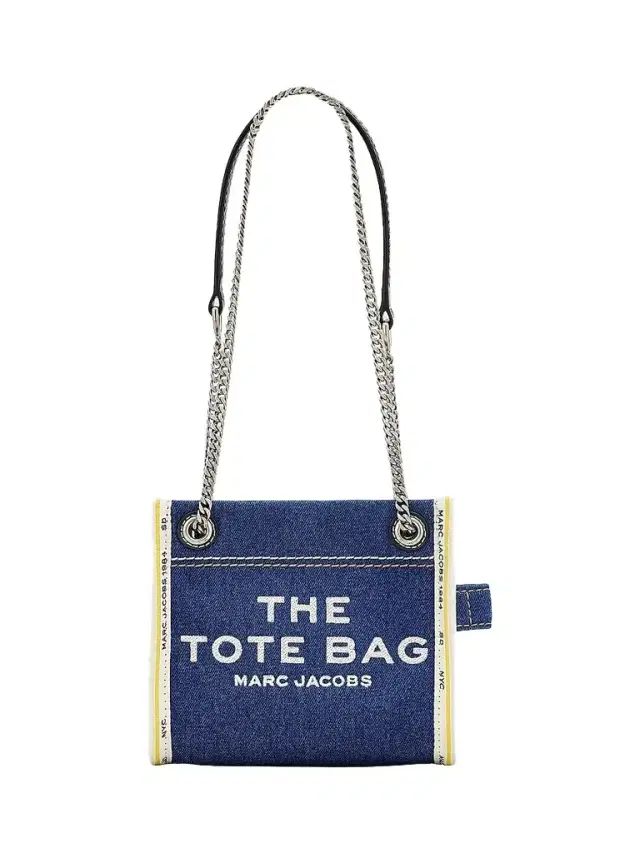 Women's The Denim Chain Crossbody Tote Bag - Dark Wash