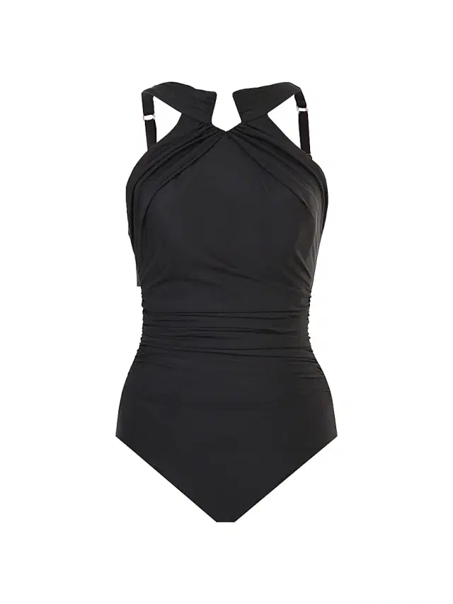 Miraclesuit Swim Women's Rock Solid Aphrodite One-Piece Swimsuit - Black - Size 6