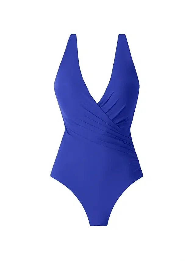 Miraclesuit Swim Women's Rock Solid Wrapsody One-Piece Swimsuit - Delphine Blue