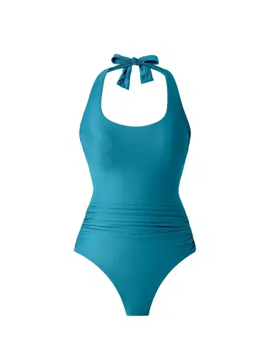 Miraclesuit Swim Women's Rock Solid Utopia Halter One-Piece Swimsuit - Maldives Blue - Size 16 | Thumbnail 1 Miraclesuit Swim Women's Rock Solid Utopia Halter One-Piece Swimsuit - Maldives Blue - Size 16 | Thumbnail 1