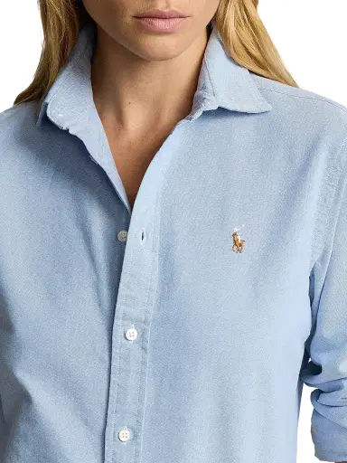 Polo Ralph Lauren Women's Slim-Fit Cotton Oxford Shirt - Bsr Blue - Size 16 | Thumbnail 5
