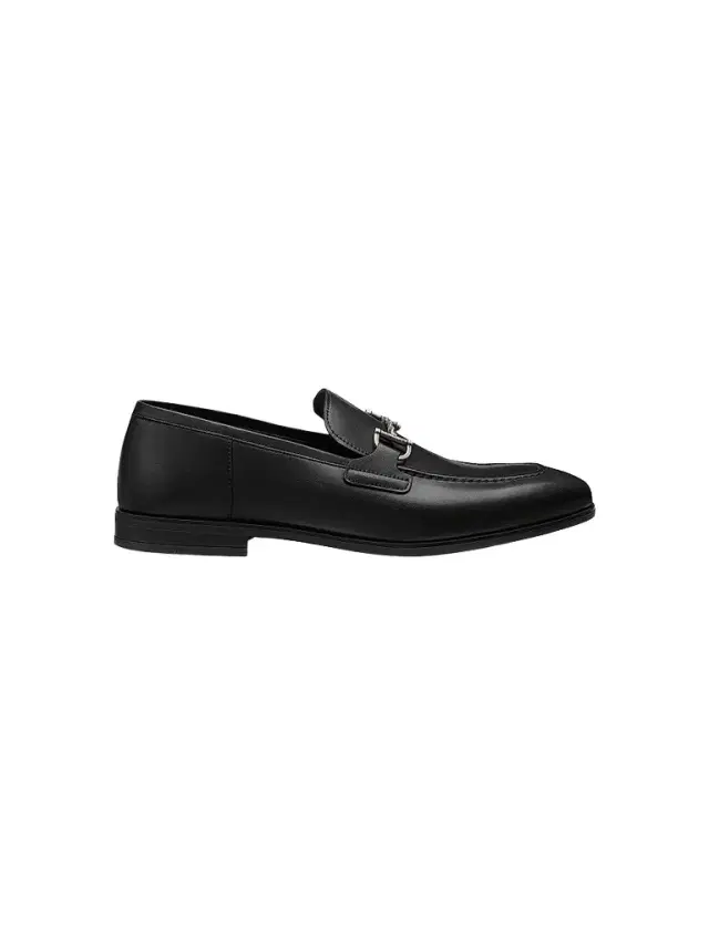 Men's Simon Twistbit Leather Loafers - Black