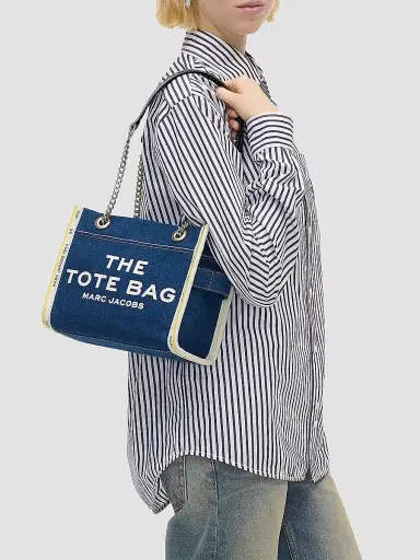 Marc Jacobs Women's The Denim Chain Small Tote Bag - Dark Wash | Thumbnail 2