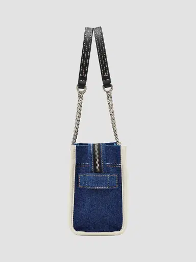 Marc Jacobs Women's The Denim Chain Small Tote Bag - Dark Wash | Thumbnail 4