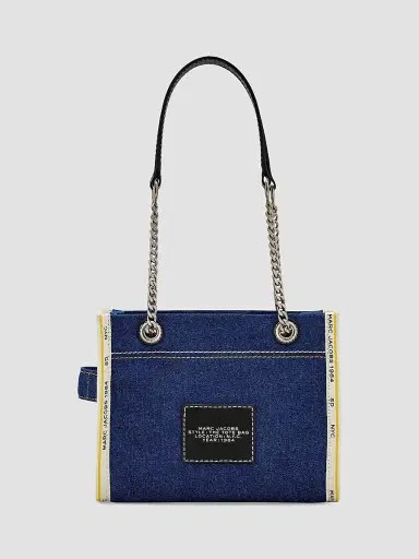 Marc Jacobs Women's The Denim Chain Small Tote Bag - Dark Wash | Thumbnail 5