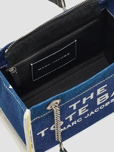 Marc Jacobs Women's The Denim Chain Small Tote Bag - Dark Wash | Thumbnail 7