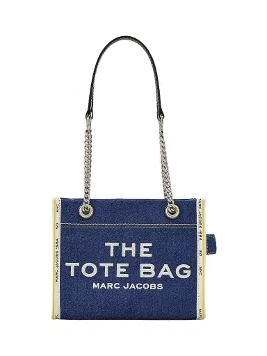 Marc Jacobs Women's The Denim Chain Small Tote Bag - Dark Wash | Thumbnail 1