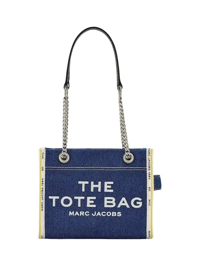 Marc Jacobs Women's The Denim Chain  Tote Bag - Dark Wash