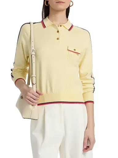 Guest In Residence Women's Relay Cashmere Polo Sweater | Thumbnail 3