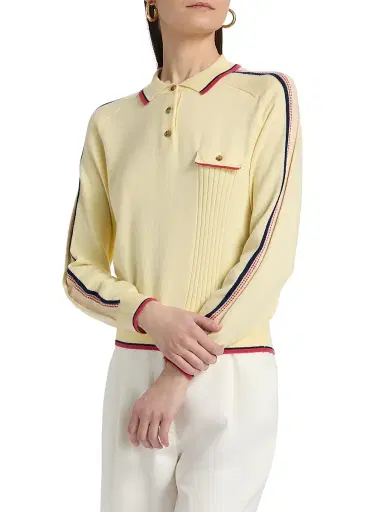 Guest In Residence Women's Relay Cashmere Polo Sweater | Thumbnail 4