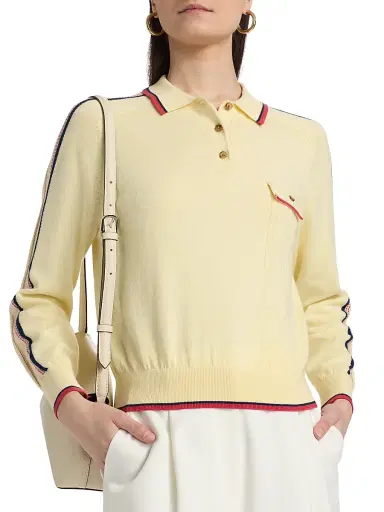 Guest In Residence Women's Relay Cashmere Polo Sweater | Thumbnail 6