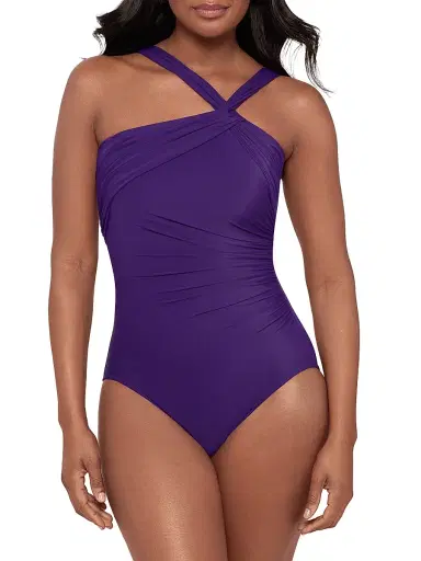 Miraclesuit Swim Women's Rock Solid Europa One-Piece Swimsuit - Mulberry - Size 16 | Thumbnail 2 Miraclesuit Swim Women's Rock Solid Europa One-Piece Swimsuit - Mulberry - Size 16 | Thumbnail 2